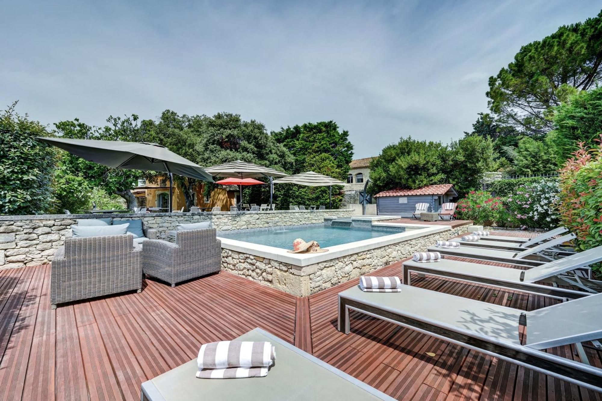 La Belle Vie Hotel Saint-Hilaire-dʼOzilhan Esterno foto
